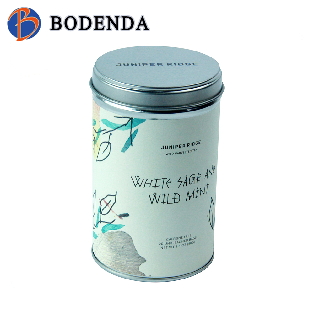 Factory Directly Sell hot sale pretty round tin box for spice fruit tea tin box for sale exquisite tin box