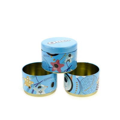 Food grade Wholesale round three layers customized tin box manufacture for promotion tea food candy packing tin can boxes