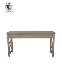 French Style Cross Leg Solid Oak Wood Office Desk HL540