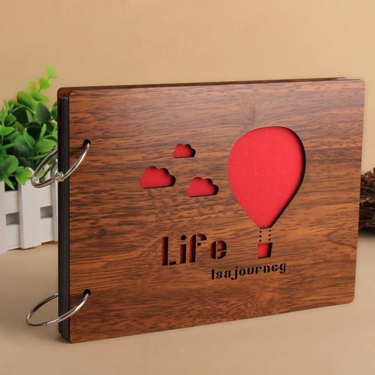 product-Wooden Cover Loose-Leaf Ring Binding DIY Photo Album For Lovers-Dezheng-img-1