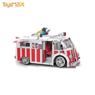 Assembly MobileBuilding Blocks Car Toys Ice Cream Trucks 1000 pieces