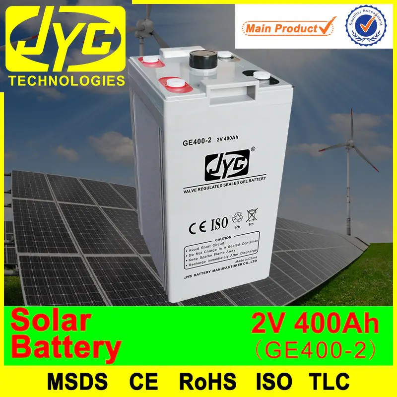 Maintenance Free Sealed Lead Acid Battery 2v 400ah Solar Battery for Solar System