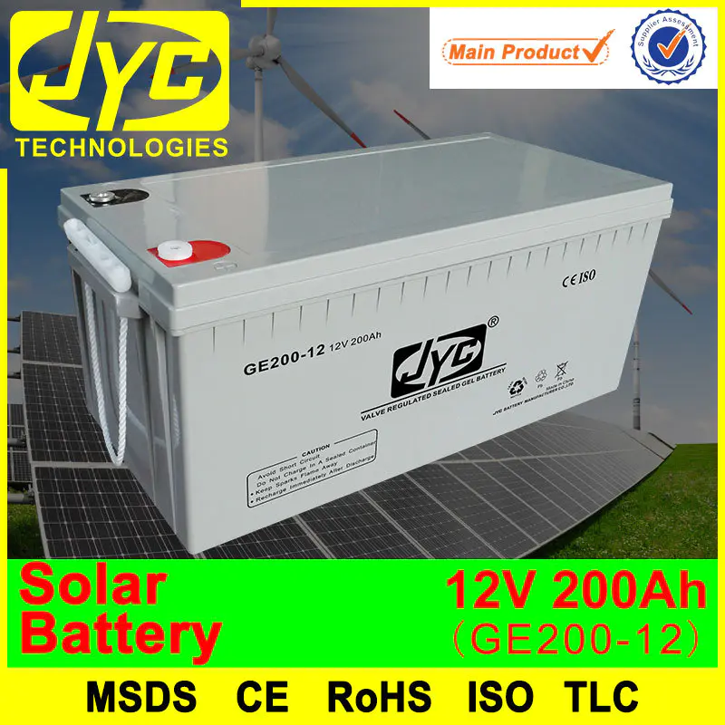 Newest Maintenance Free Gel Solar Battery 180Ah 12v