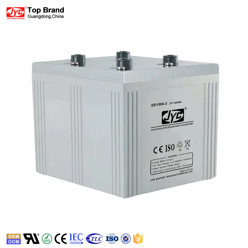 Maintenance Free Sealed Deep Cycle Battery 2v 1500ah Solar Battery for Solar System