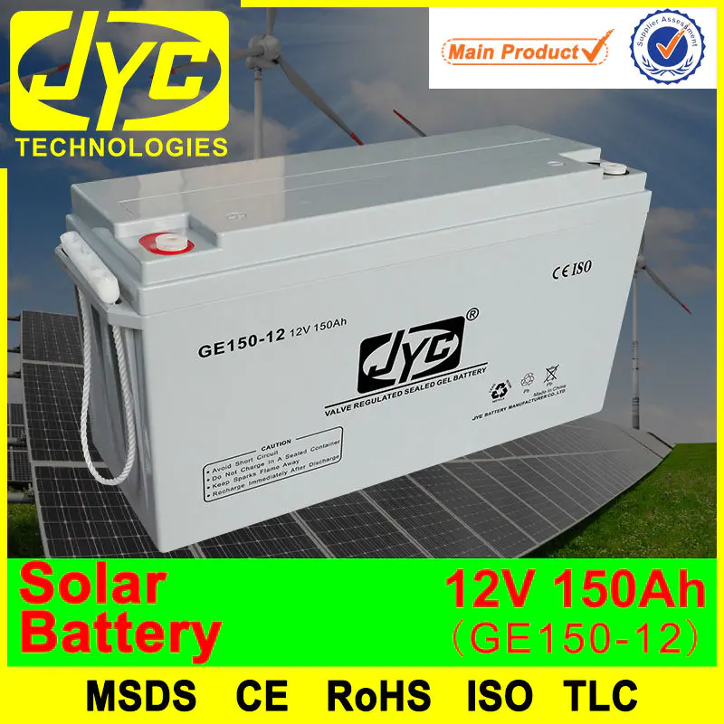high storage 24v 150ah battery for solar panel