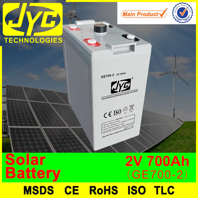 2 Volt Solar Batteries 700Ah Deep Cycle Solar Battery for Solar Power Systems