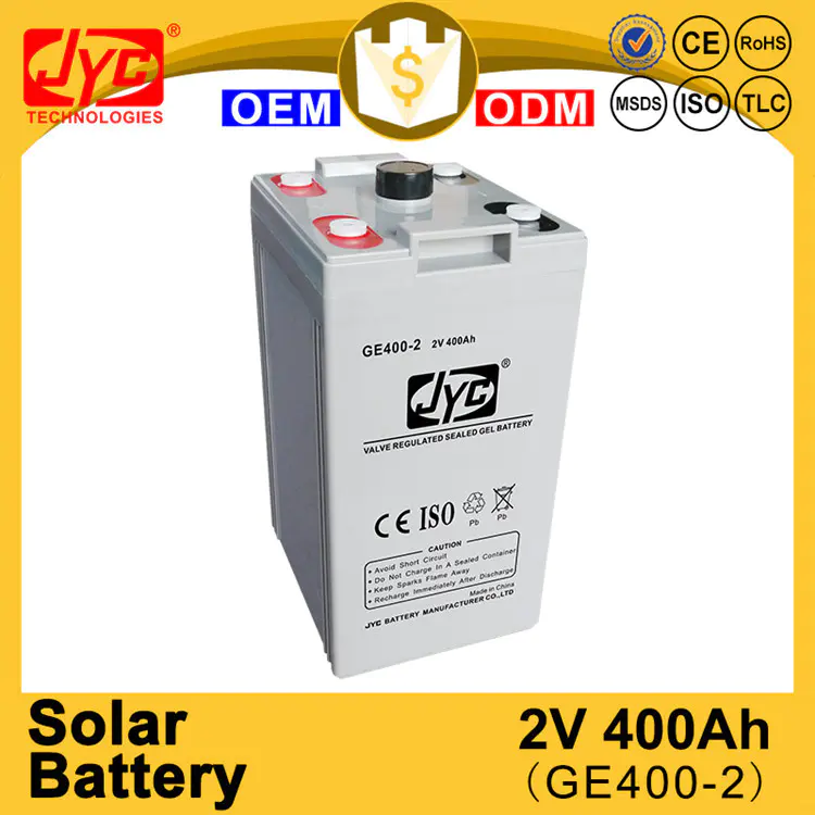 Long Life 2 Volt 2V 400Ah Deep Cycle Lead Acid AGM Gel Telecom & Solar Inverter Battery