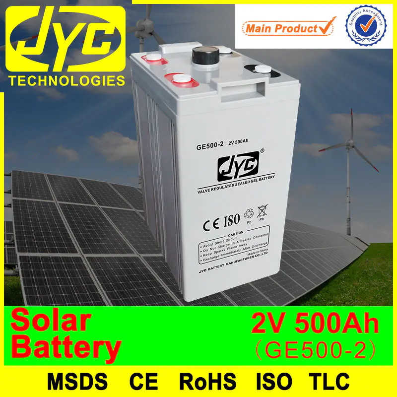 Excellent Safety Performance 2v 500ah solar battery