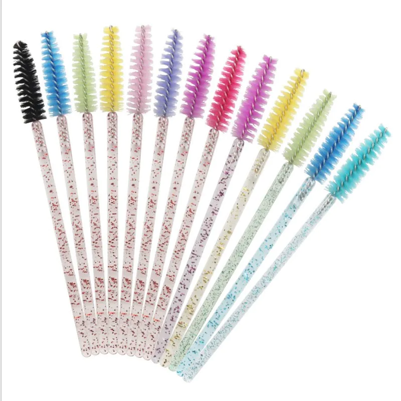 Mascara brushes glitter mascara wands custom eyelash spoolie brush