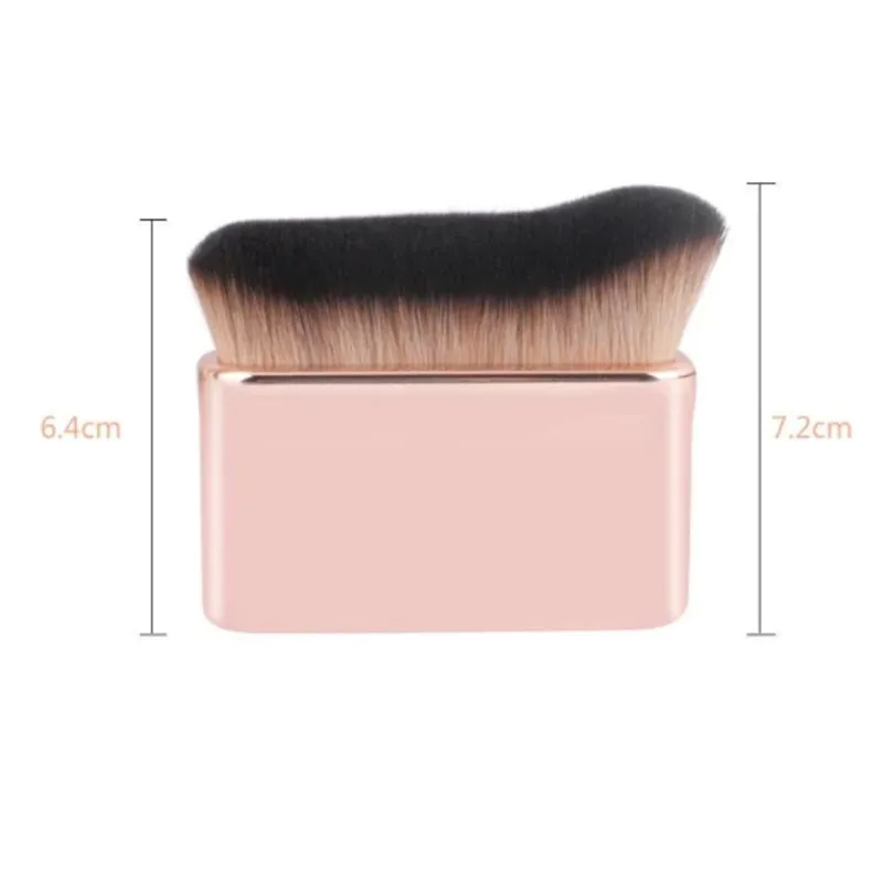 Liquid powder oval makeup brush flat private label kabuki foundation brush