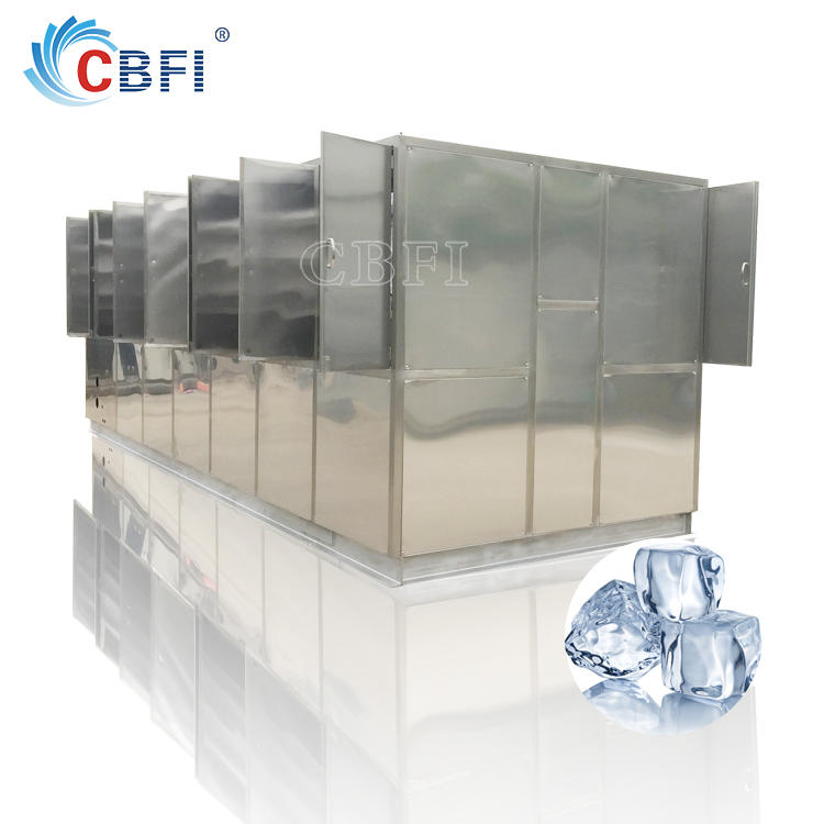 Industrial types large capacity 1 ton to 20 tons edible crystal ice cube making machine designed with automatic packing system
