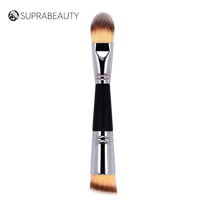 Fond de teint logo personnalisé haut de gamme deux côtés outils de maquillage brosse de masque de maquillage double face