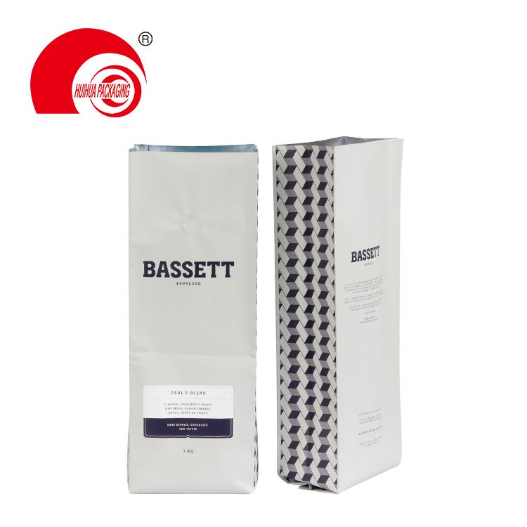 High Quality Aluminium Foil Lined Coffee Bag Side Gusset Flat Bottom Packaging Pouch