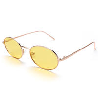 EUGENIA Customized Small Face Vintage Metal Oval Latest Design SunGlasses