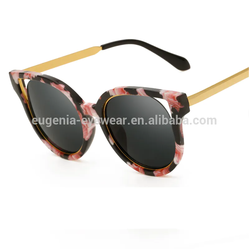 EUGENIA Ladies custom lenses fashion sun glasses new products designer metal sunglasses 2020