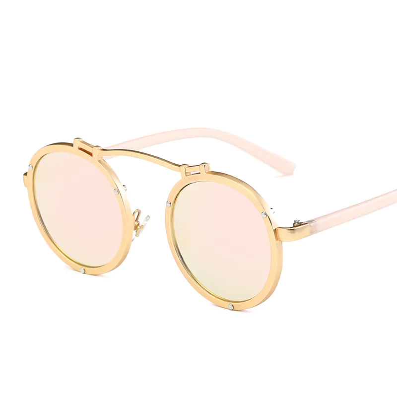 EUGENIA Wholesale Fashion Sun Glasses Polarized Metal Round Sunglasses