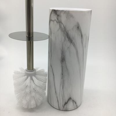 High White Marble Resin Bathroom Toilet Brush Holder