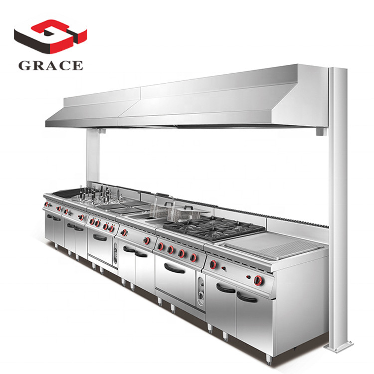 Heavy Duty Seafood Buffet Bakery Gas Stove Restaurant Set Commercial Kitchen Equipment