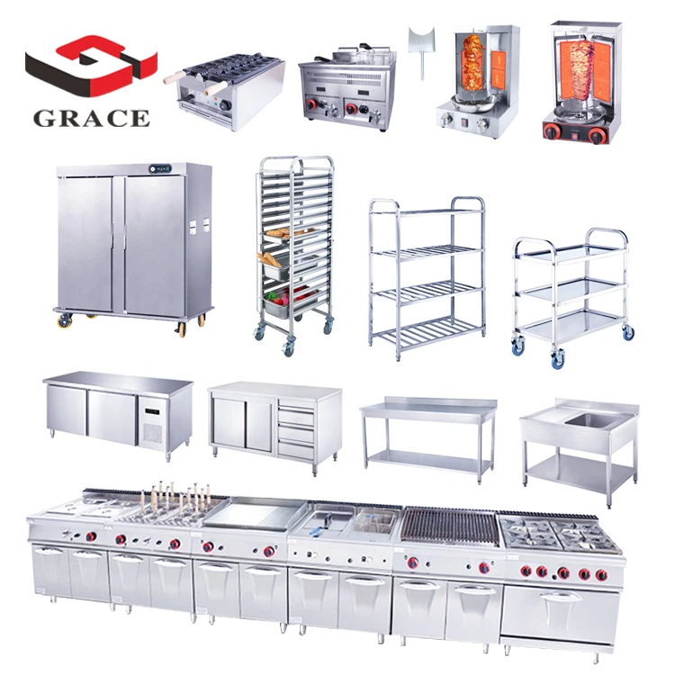 Grace Stainless Steel China Mobile Kitchen Hotel Catering Commercial Kitchen Equipment Restaurant