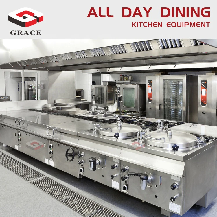 Grace Commercial All Day Dining Restaurant Equipment Industrial Heavy Duty Kitchen Mechanical / Hotel Buffet Equipment