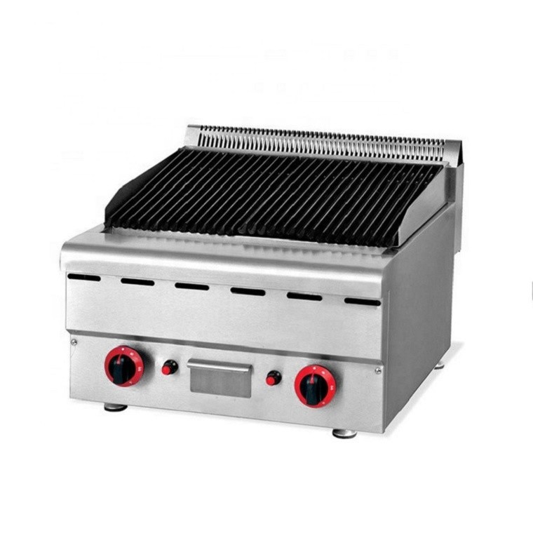 Hotel Restaurant Stainless Steel Outdoor Portable Built In Woks Bbq Gas Lava Rock Grill