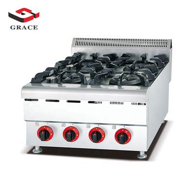 Western Stainless Steel 6 Burner Gas Cooking Range with Oven Commercial Kitchen Equipment Restaurant