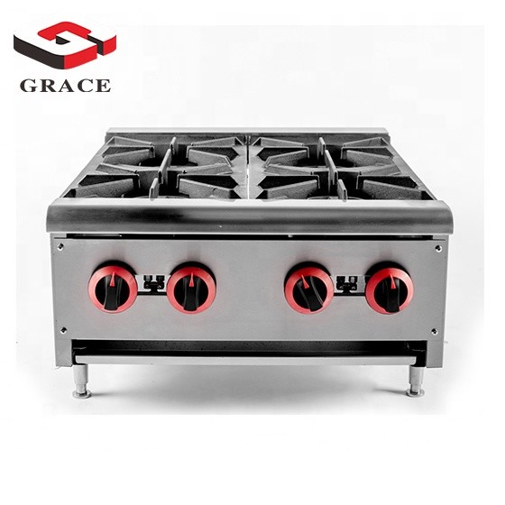 Guangzhou Commerical Welcome Industrial kitchen 4 Burner Energy Saving Cooking Range