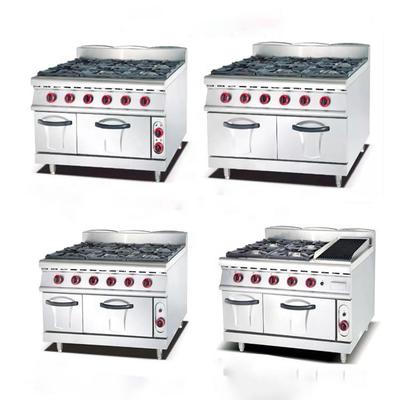 Gas Range With6 -Burner & Gas Oven Commercial Kitchen Equipment Restaurant