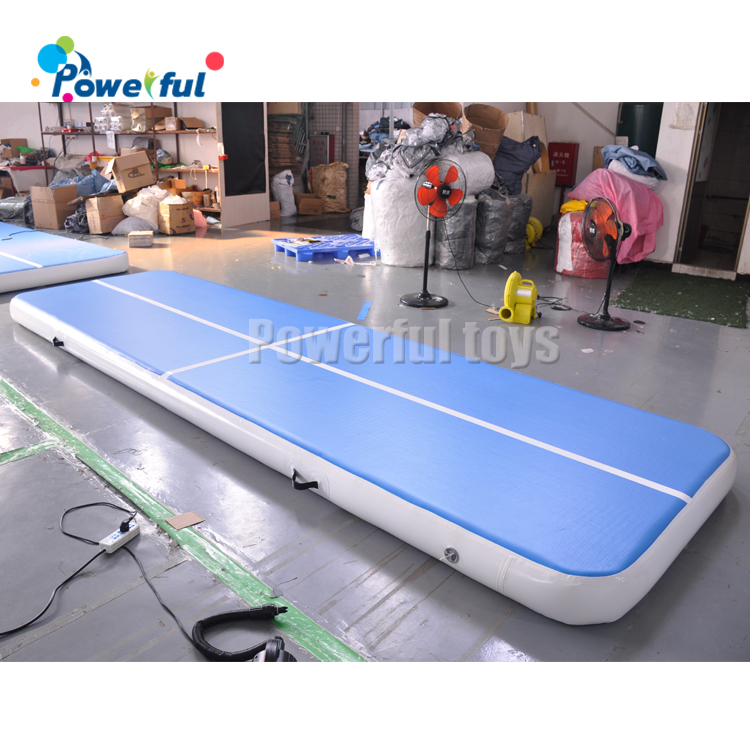 Blue And White Airtrack Air Tumble Track Air Floor for gymnastics