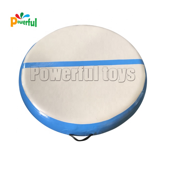 Inflatable round air track, customized cheerleading air spot for gymnastics