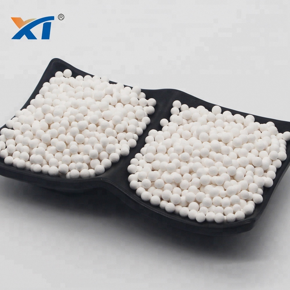 Customized catalyst activated alumina ball as desiccating agent