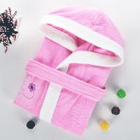 Moisture-absorbing and quick-drying 100% cotton soft and comfortable children bathrobe