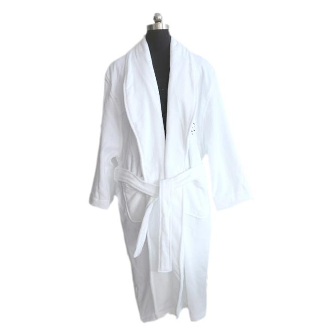100% Cotton White Color Terry Bathrobe Hotel For Men And Women China Manufacturer