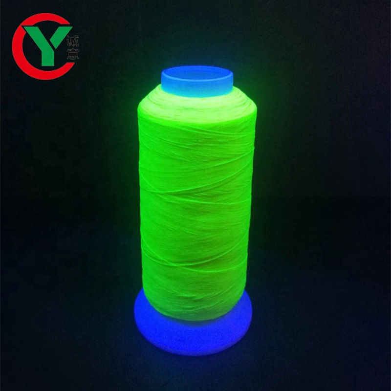 High quality polyester 150D/2 glow in the dark embroidery thread
