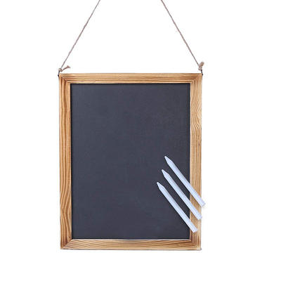 Hot sales restaurant chalk board with hemp string for hanging