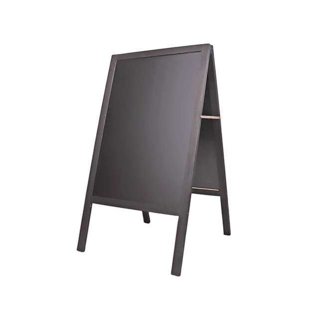 Standing folding rustic wooden chalkboard blackboard frame for bar