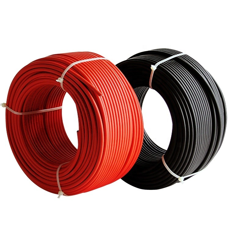 H1Z2Z2-K EN50618 1500V DC Solar cableRed 6mm PV1-F for solar panel collecting solar cable wire