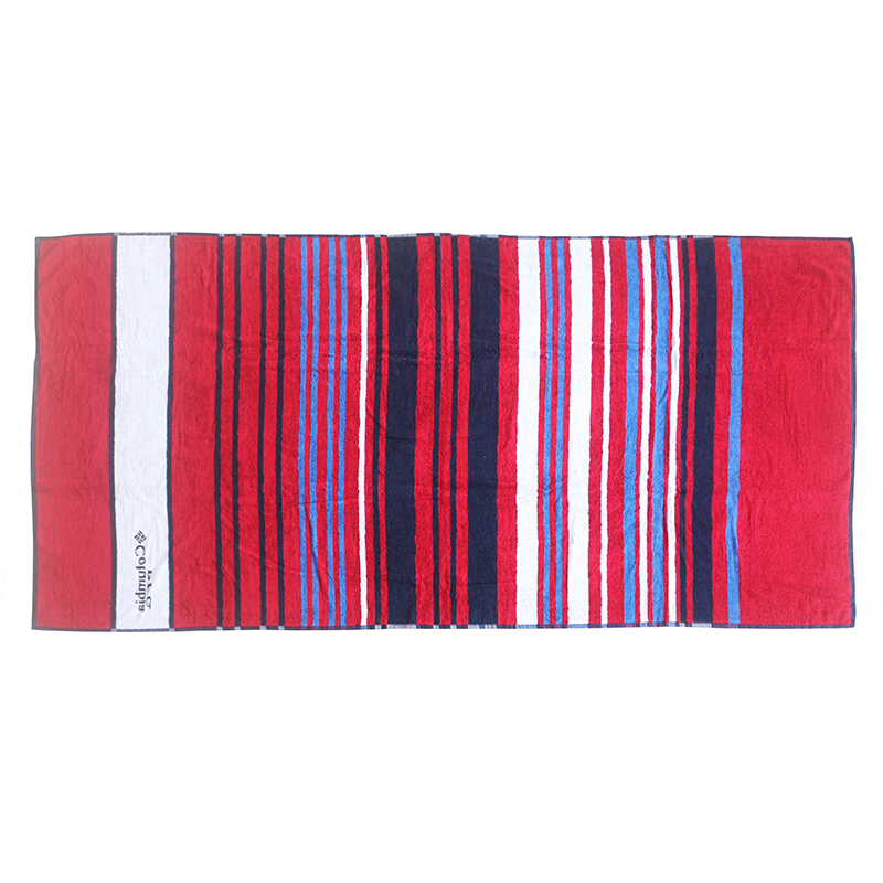 100% cotton custom jacquard bath towel with two-color stripe bath towel