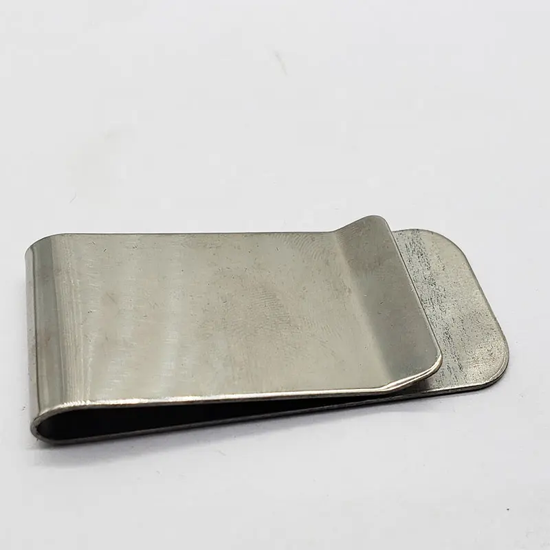 2020 popular custom logo blank leather wallet metal made wallet money clip