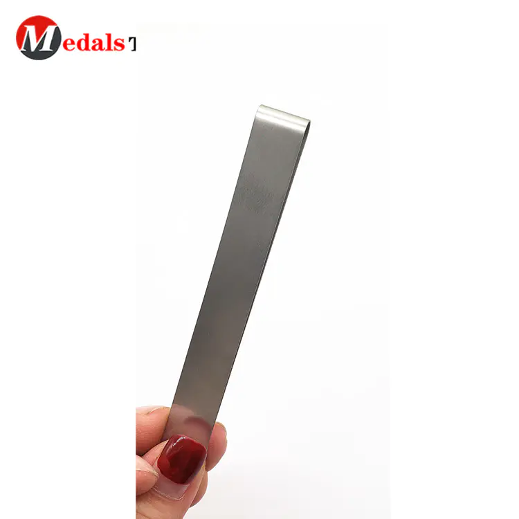 Simple stainless steel promotional custom ruler engraving logo pocket wallet money clip