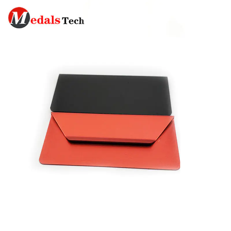 Cheap colorful silk screen printing blank anodized aluminum money clip for promotion