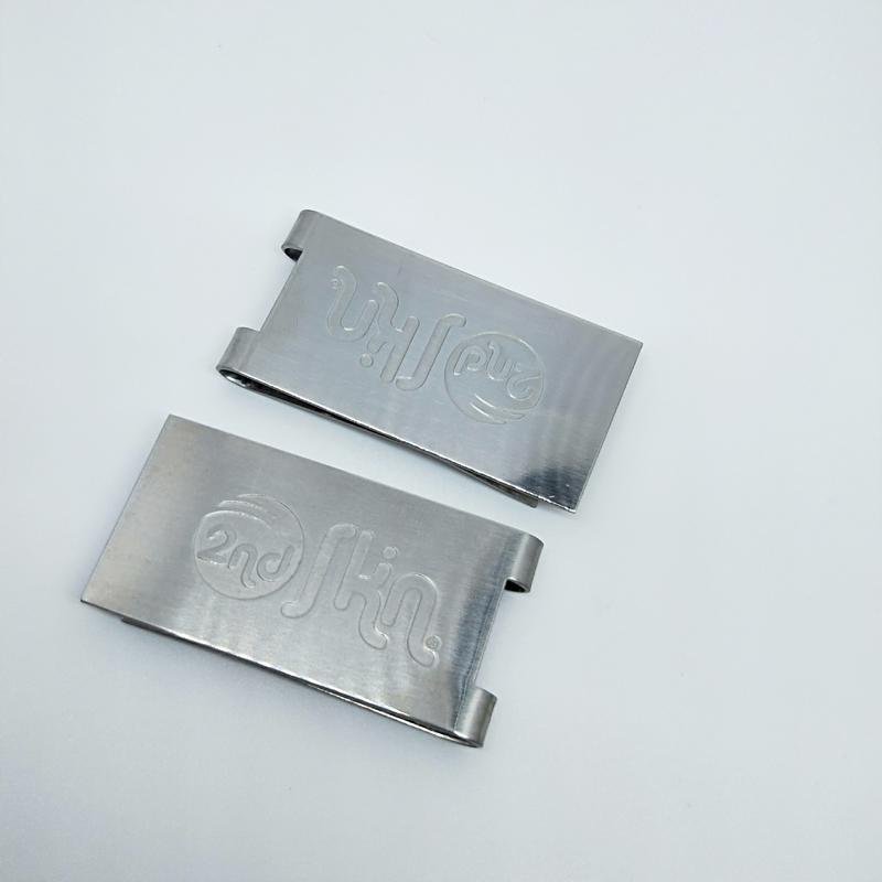Wholesale customized stainless steel metal money clip credit card holder