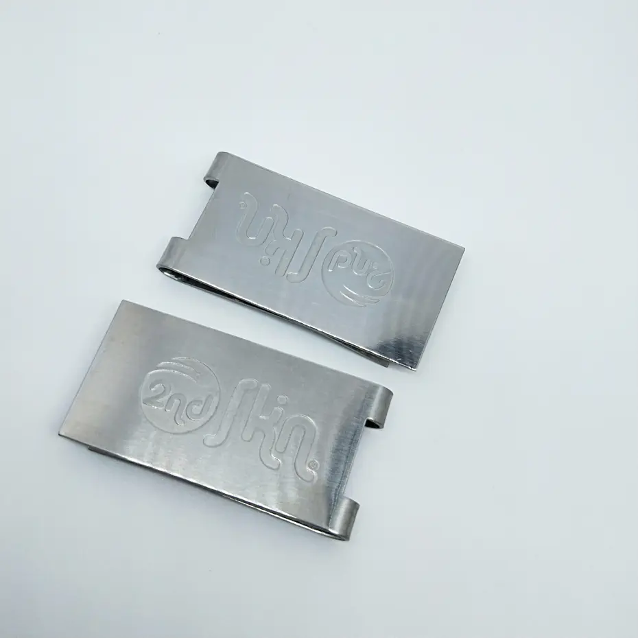 Wholesale customized stainless steel metal money clip credit card holder