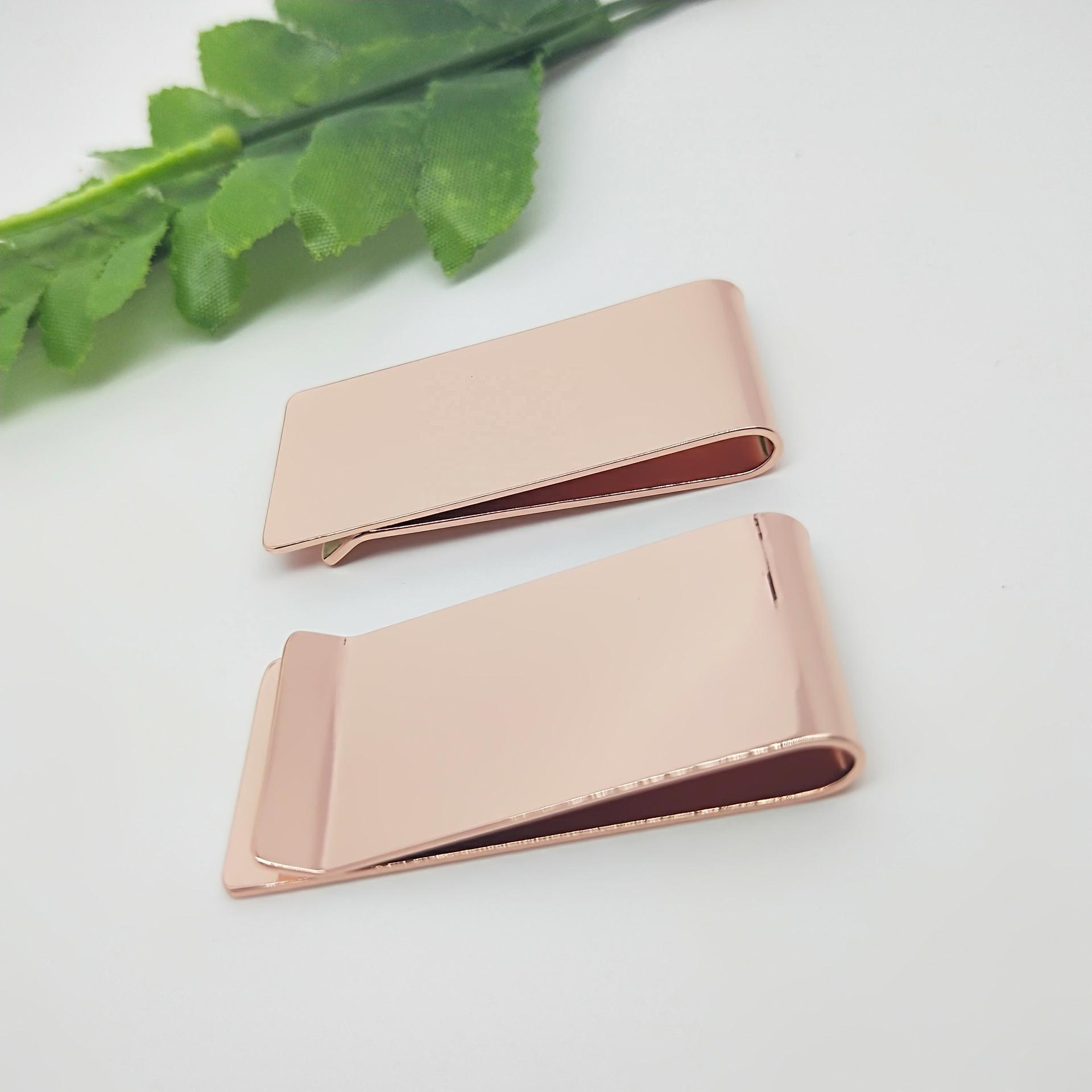 Bulk quality polishing copper blank wallet money clip for men