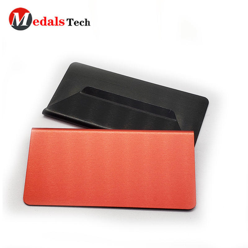 Cheap colorful silk screen printing blank anodized aluminum money clip for promotion