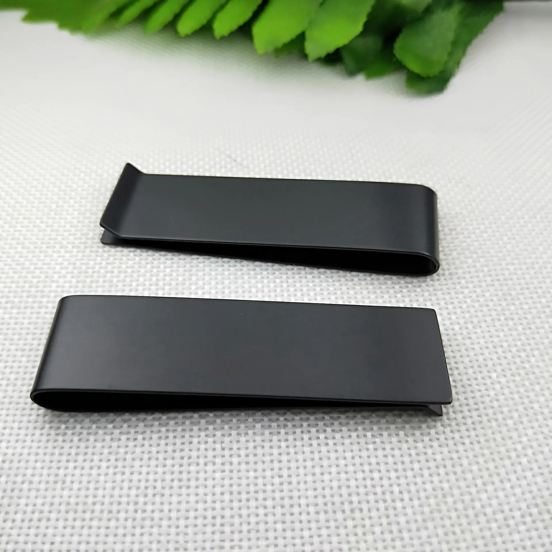 Customized metal cheap black stainless steel blank money clip