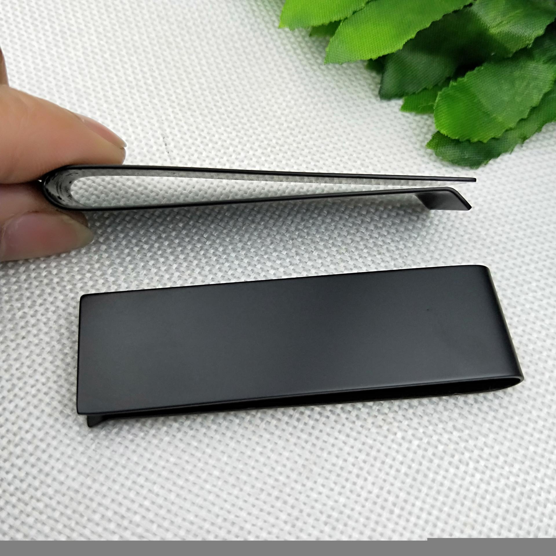 Customized metal cheap black stainless steel blank money clip