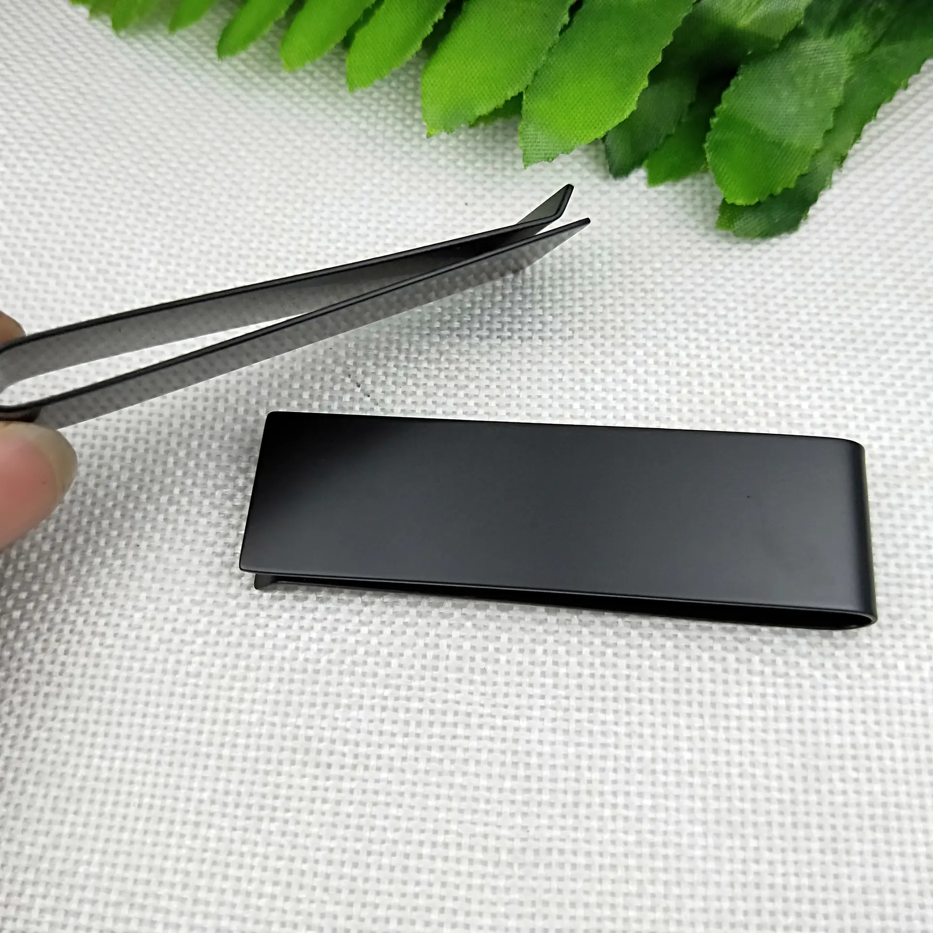 Customized metal cheap black stainless steel blank money clip