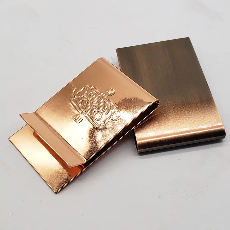 Wholesale custom logo blank stainless steel metal money clip for sale