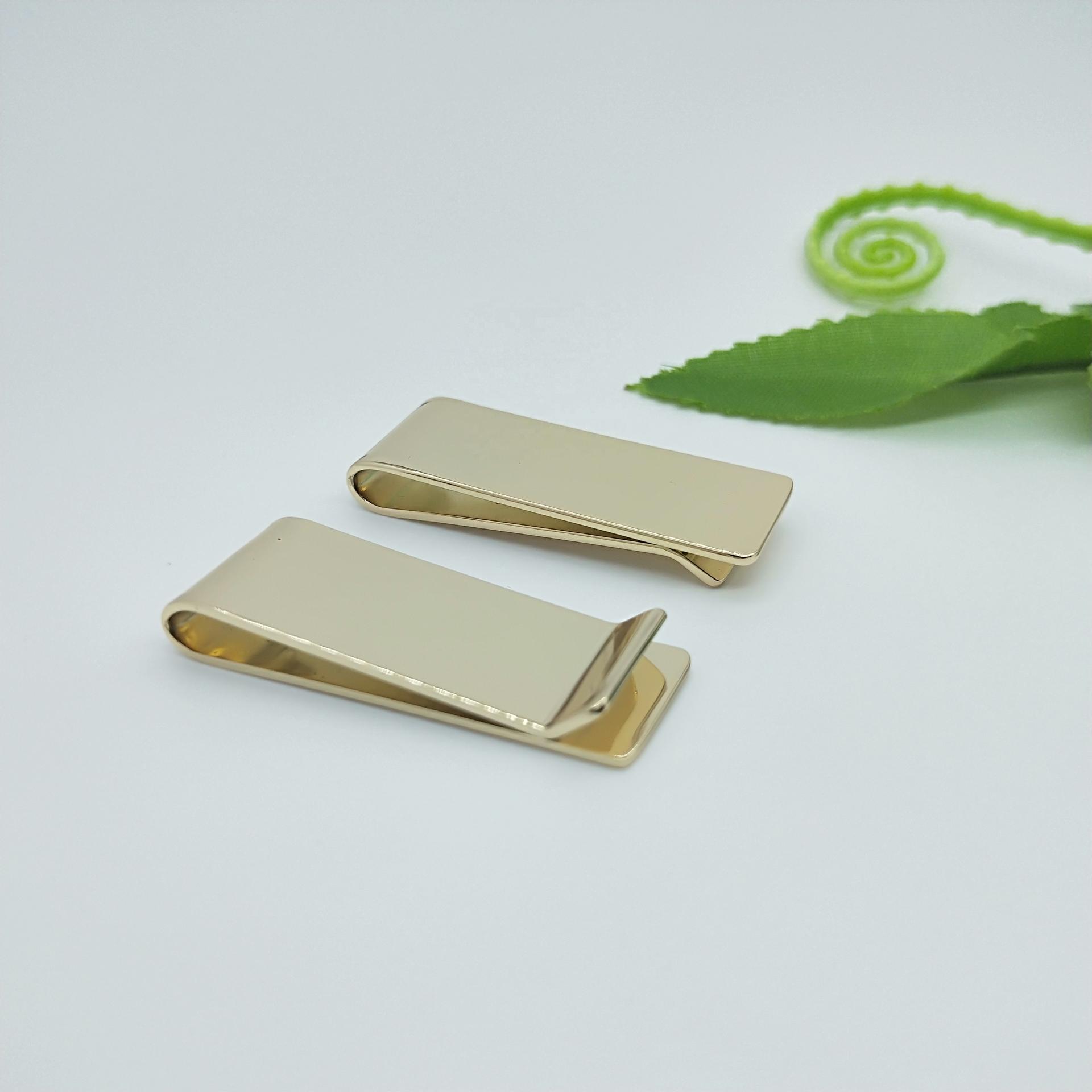 Top quality personalized gold plated money clip in brass